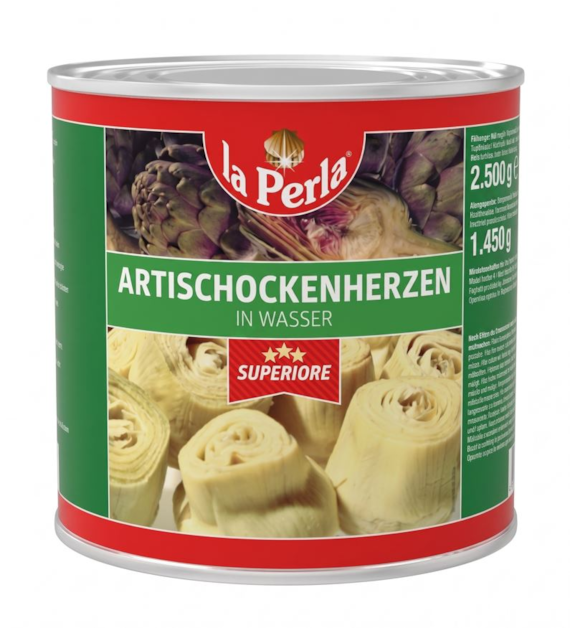 LA PERLA Karczochy serca w solan. 2650ml/1350g/6