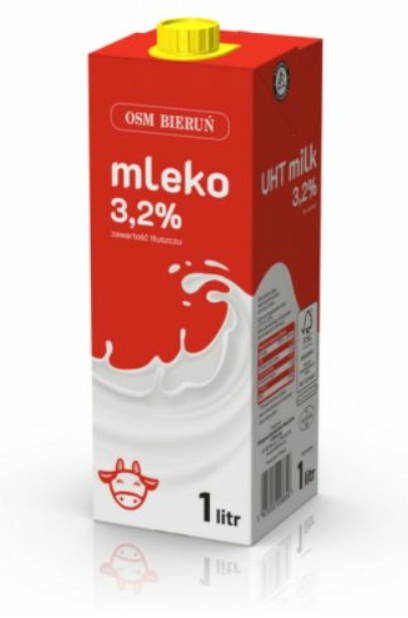 BIERUŃ Mleko UHT 3,2% 1L /12/