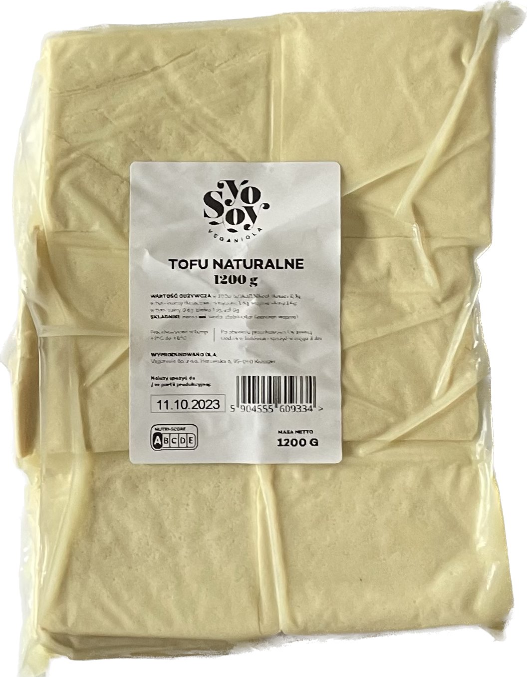 VEGANIOLA Tofu naturalne 1,2kg /5/