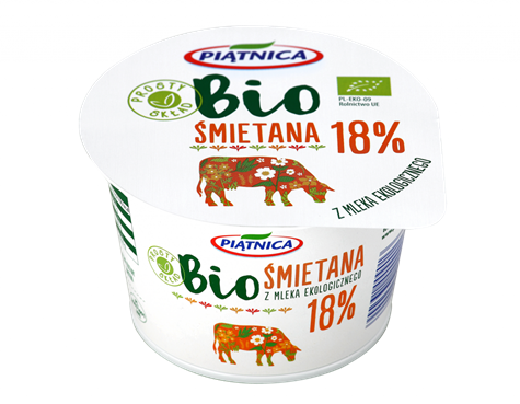 PIĄTNICA Śmietana 18% 200g BIO /12/