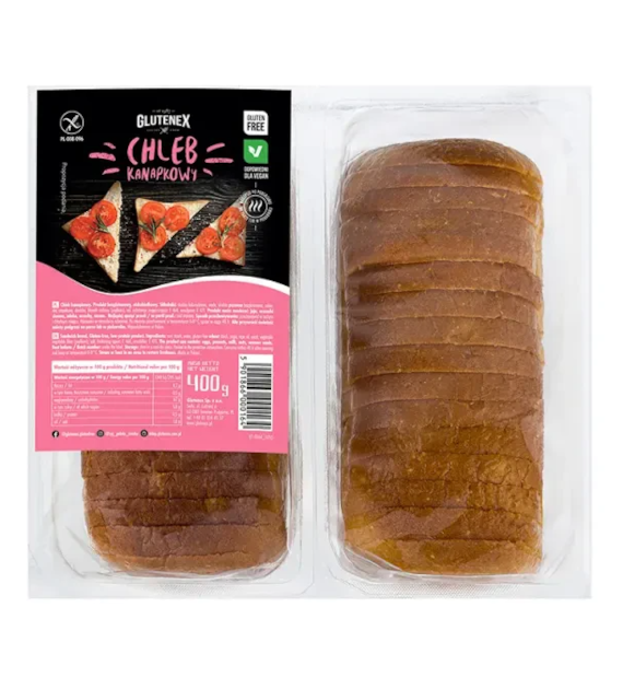 GLUTENEX Chleb kanapkowy 400g /9
