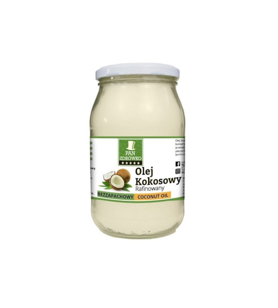 PAN ZDRÓWKO Olej kokosowy rafinowany 900ml/24