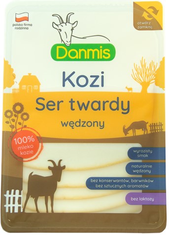 DANMIS Ser kozi wędzony plastry 100g /10/