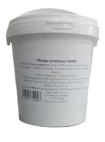 GREEK T Tahini miazga sezamowa 900g /9/