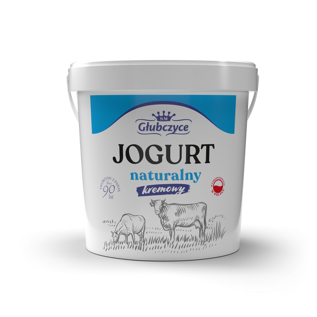 GŁUBCZYCE Jogurt naturalny 2% 5kg wiadro