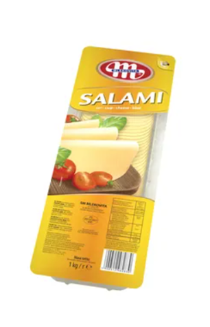 MLEKOVITA Ser plastry 1kg Salami /6/