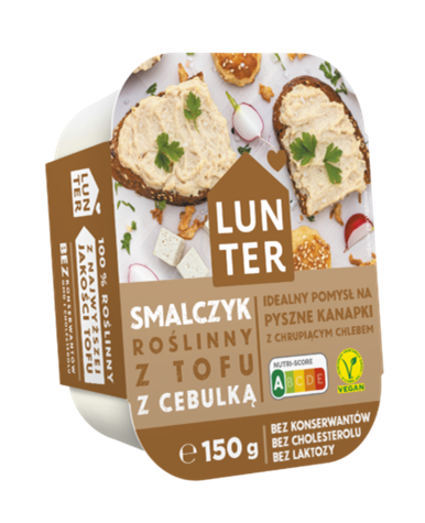 LUNTER Smalczyk roślinny z tofu z cebulką 150g /9/