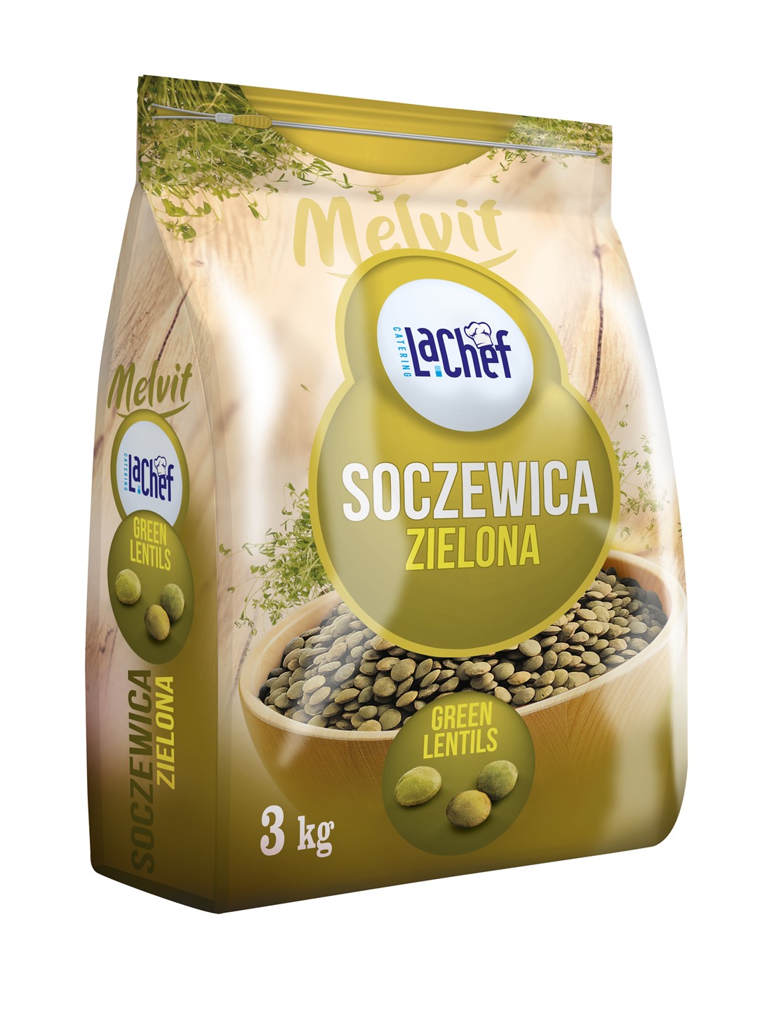 MELVIT LA CHEF Soczewica zielona 3kg