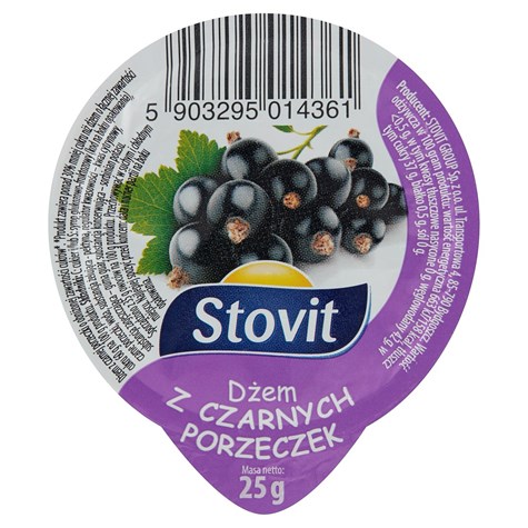 STOVIT Dżem z czarnej porzeczki 25g /100