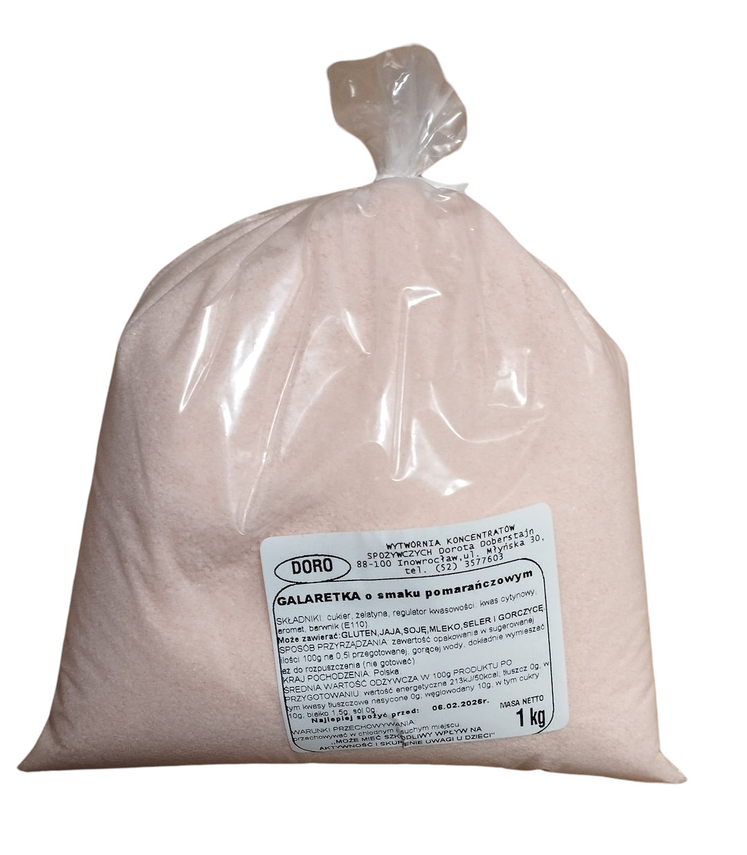 DORO Galaretka pomarańczowa 1kg/10