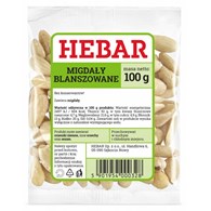 HEBAR Migdały blanszowane całe 100g