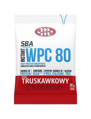MLEKOVITA SBA WPC 80 truskawkowy 30g /12