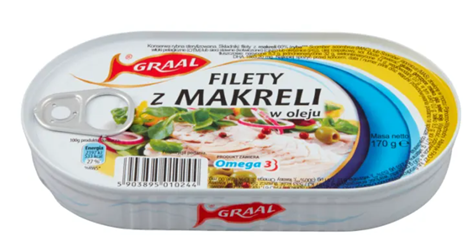 GRAAL Filet z makreli w oleju 170g /15