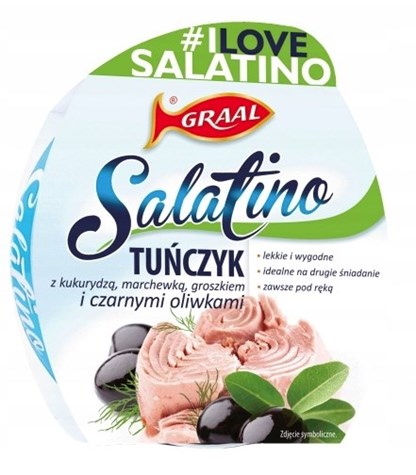GRAAL Tuńczyk sałatka z czarnymi oliwkami 160g/8