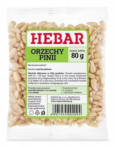 HEBAR Orzeszek pini 80g