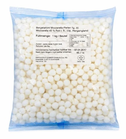 BERGPRACHT Mozzarella perełki IQF 1g/1kg /10