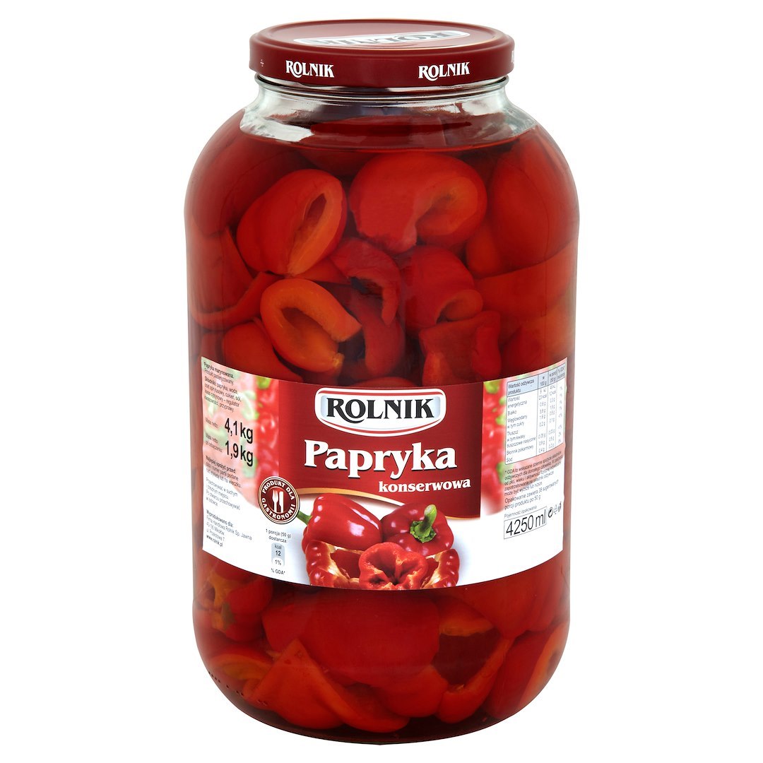 ROLNIK Papryka ćwiartki 4100g/1900g/2
