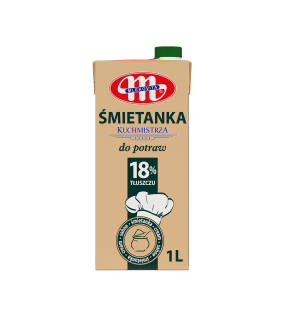 MLEKOVITA Śmietanka Kuchmistrza UHT 18% 1l /12