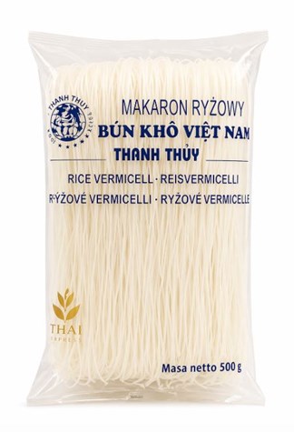 Q Makaron ryżowy wstażka 1mm 500g /40
