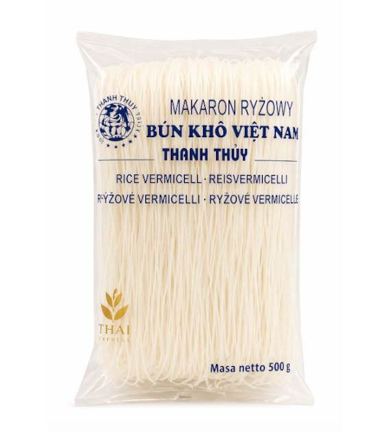 Q Makaron ryżowy wstażka 3mm 500g /40