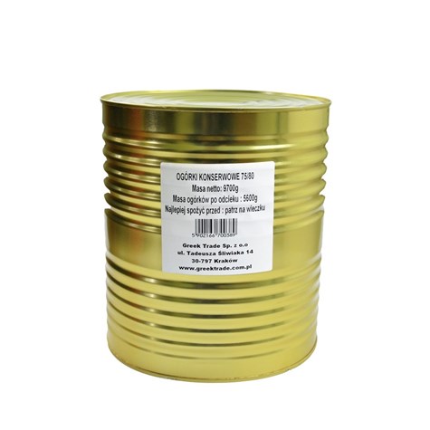 GREEK Ogórki konserwowe 75/80 9700g/5600g