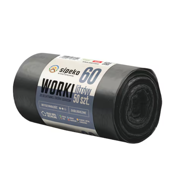 CHEMIA Worki czarne LDPE 60l A'50