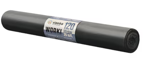 CHEMIA Worki czarne LDPE 120l A'25