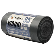 CHEMIA Worki czarne LDPE 35L A'50