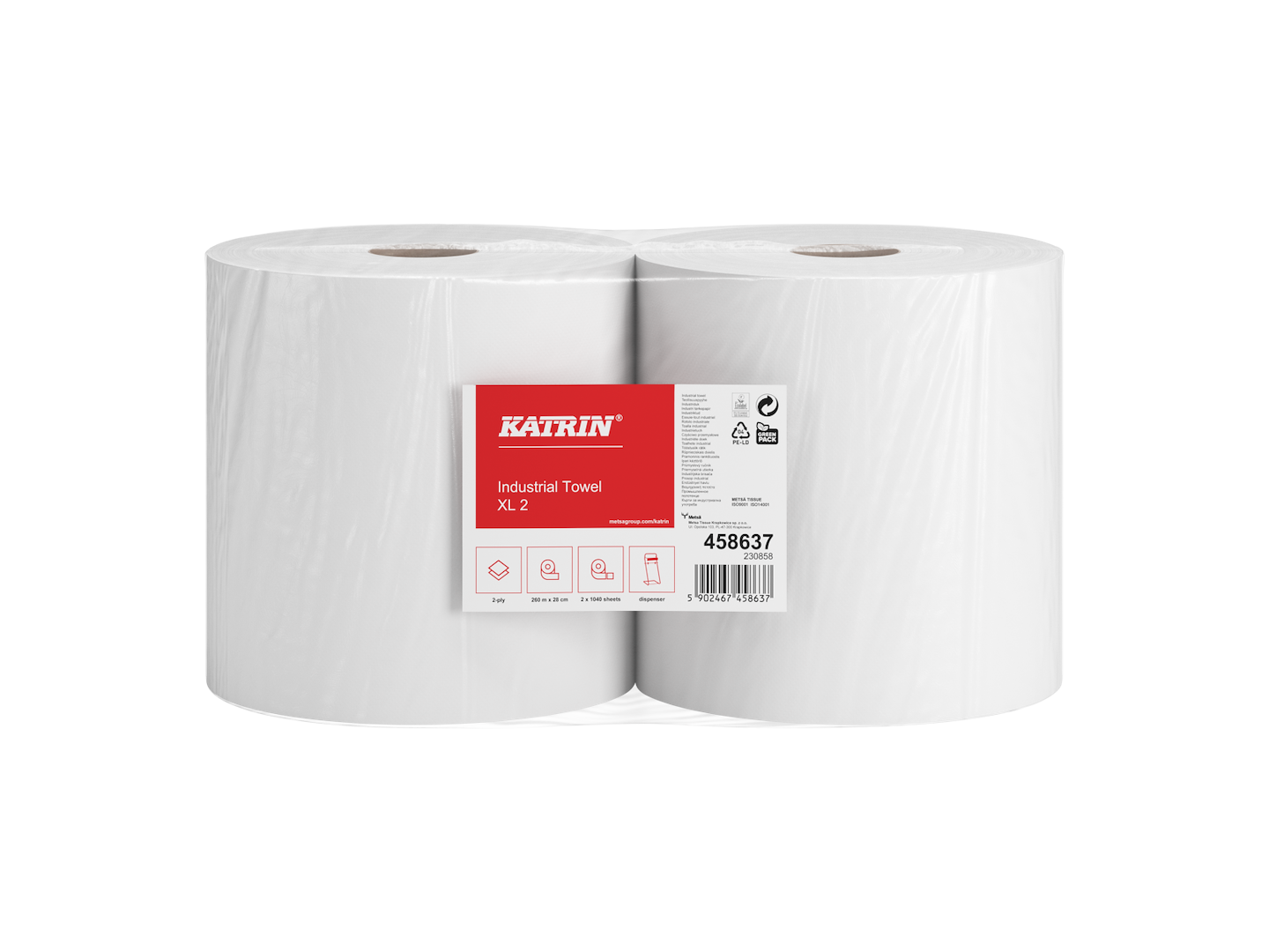 CHEMIA Katrin czyściwo XL 260m/2 rolki/2w/białe