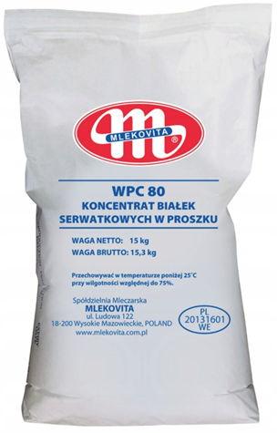 MLEKOVITA G WPC 80% Koncentrat białek serw. 15kg/1