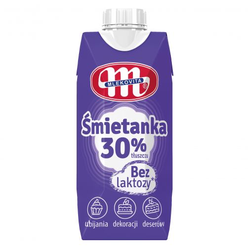 MLEKOVITA Śmietana 30%  bez laktozy 330ml /8/