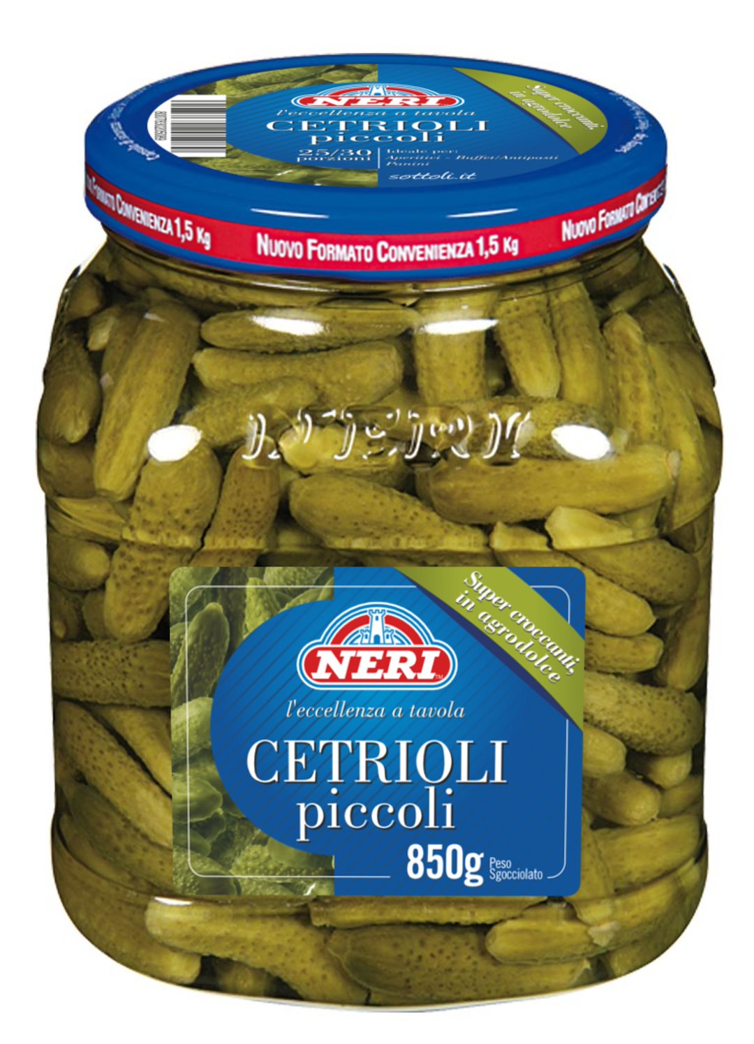 NERI Ogórki mini konserwowe 1450g/850g/3/
