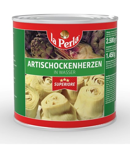 LA PERLA Karczochy serca w solan. 2650ml/1350g/12