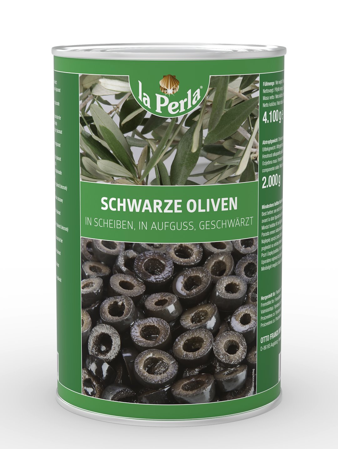 LA PERLA Oliwki czarne krojone 4250g/2000g/3/