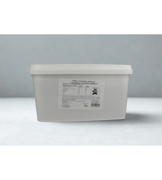 PAN ORZECH Pasta z orzechów ziem. crunchy b/s 5kg