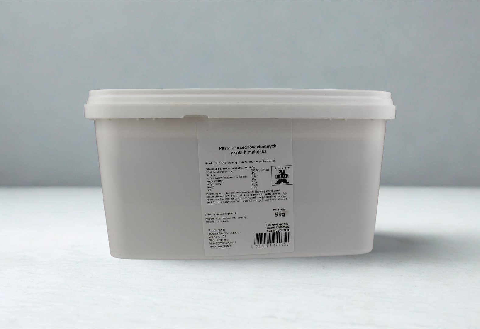PAN ORZECH Pasta z orzechów ziem. smooth z/s 5kg