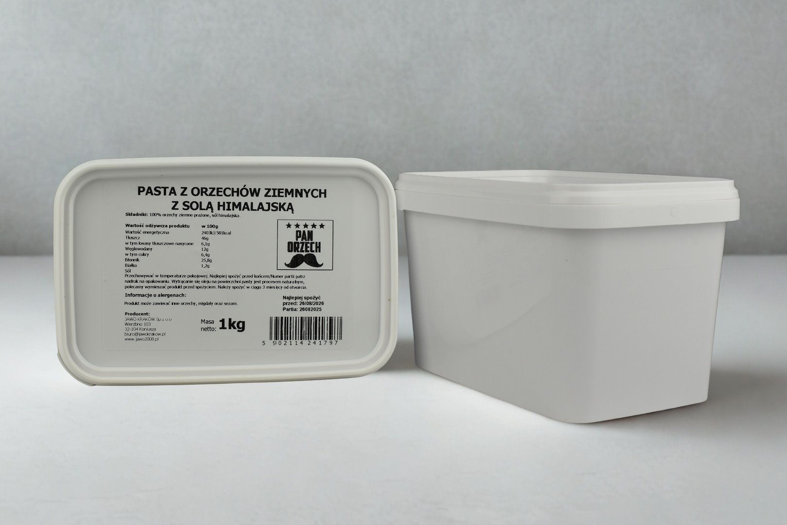 PAN ORZECH Pasta z orzechów ziem. smooth z/s 1kg