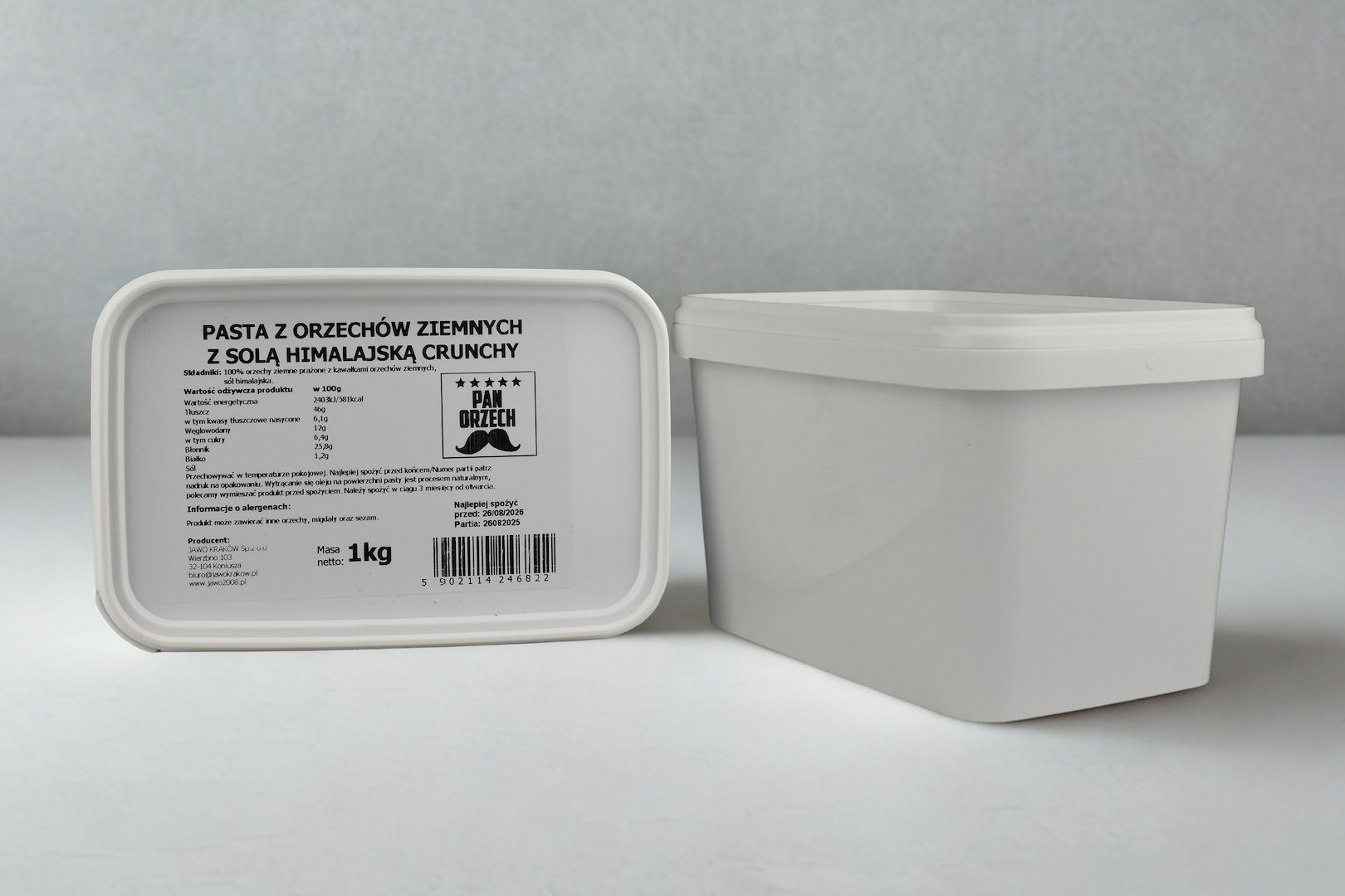 PAN ORZECH Pasta z orzechów ziem. crunchy z/s 1kg