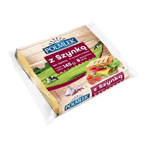 POLMLEK Ser topiony plastry szynka 145g /13