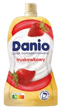 DANONE DANIO  Serek truskawkowy saszetka 120g /16