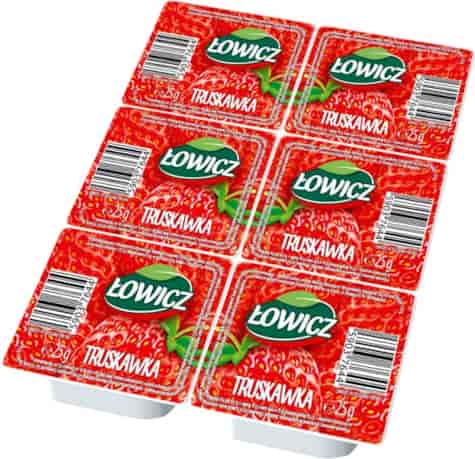 ŁOWICZ Dżem truskawka 6x25g/1