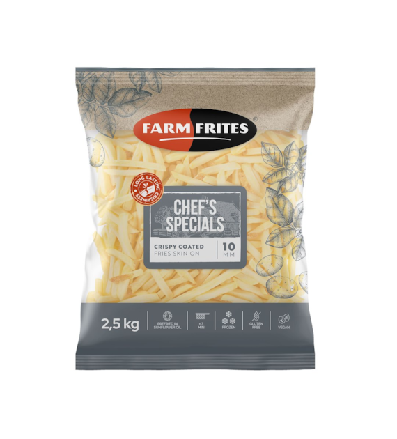 FARM Frytki Super chrupiące ze skórką 10mm 2,5kg/5