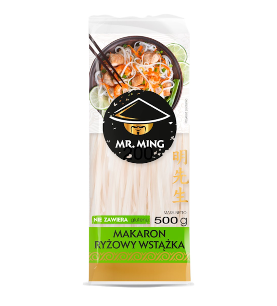 MING Makaron ryżowy wstążka 500g/12