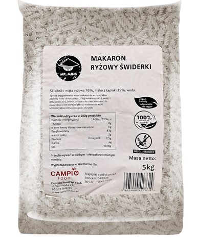 MING Makaron ryżowy świderki 5kg/4