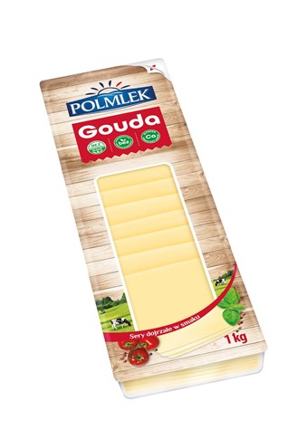POLMLEK Ser Gouda plastry 1kg /6