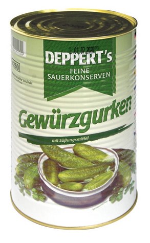 DEPPERT'S Ogórki konserwowe 100/110 4250ml/2200g/1