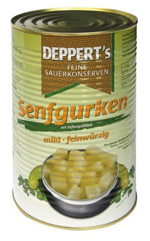 DEPPERT'S Ogórki w musztardzie 4250ml/2450g/1