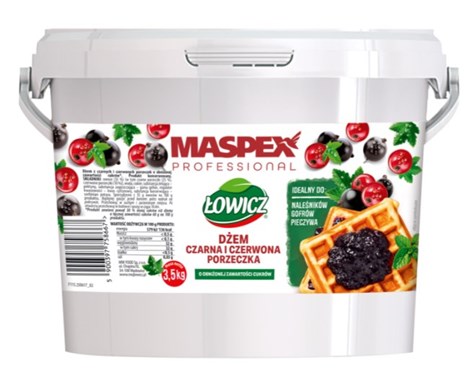 ŁOWICZ Dżem czarna czerwona porzeczka 3,5kg/1