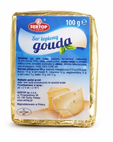 SERTOP Ser topiony gouda kostka 100g /60 ZZ