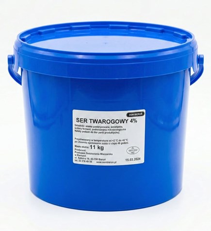 BIERUŃ Ser twarogowy 4% wirówkowy 11kg /1